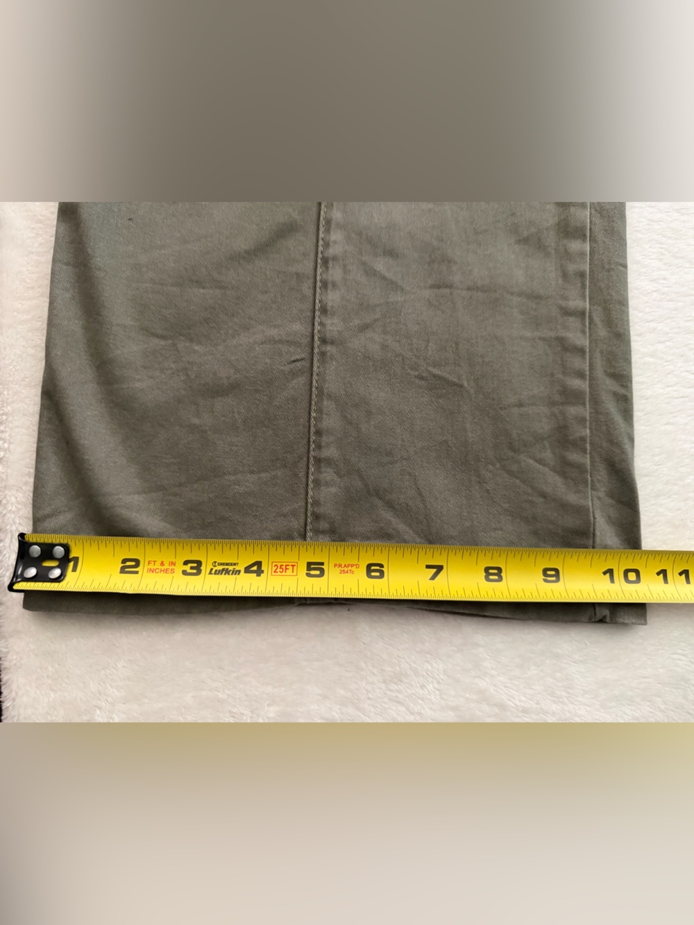 Celebrity Pink Wide Leg Olive Cotton Cargo Pants, Size 13/31 - Picture 10 of 14